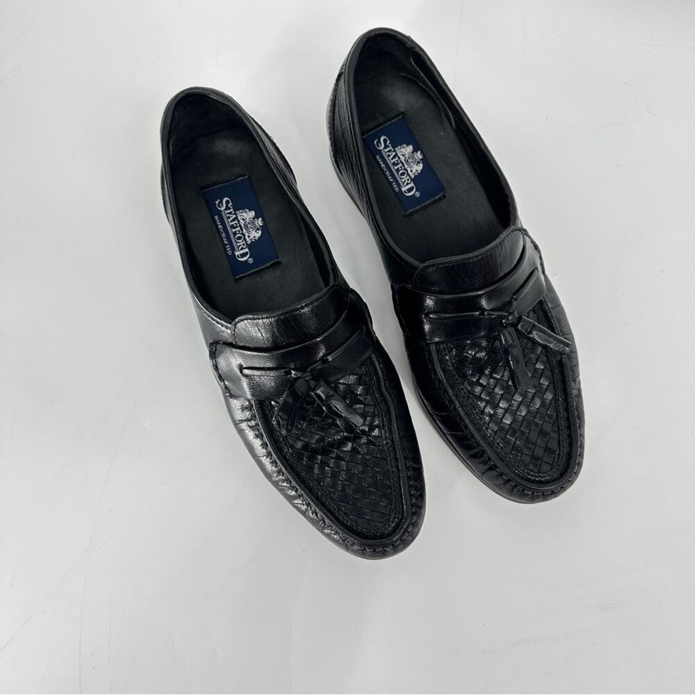 $11SALE!!! Stafford Black Leather Timeless Loafers - Picture 9 of 10